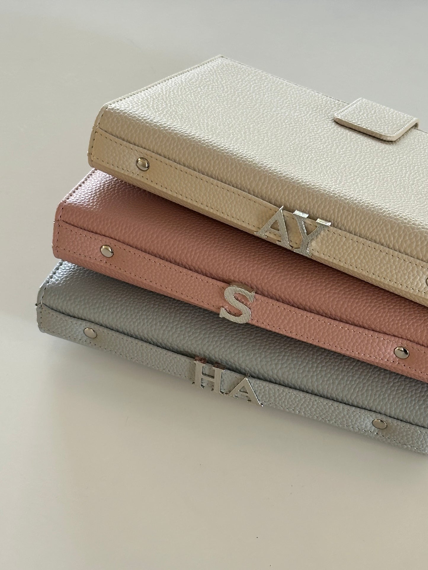 White paper with leather cover