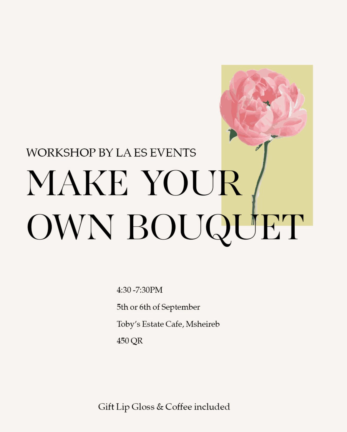 Summer Flower workshop 5-Sep Friday الجمعة