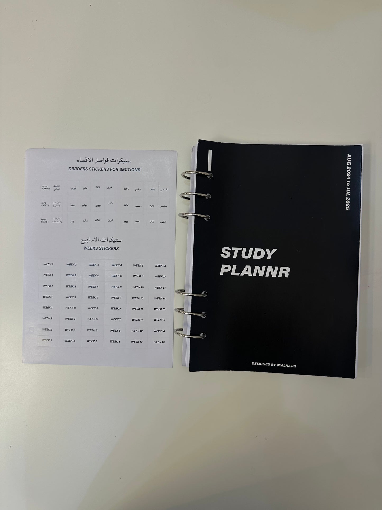 STUDY PLANNER WTH RINGS 2024-2025