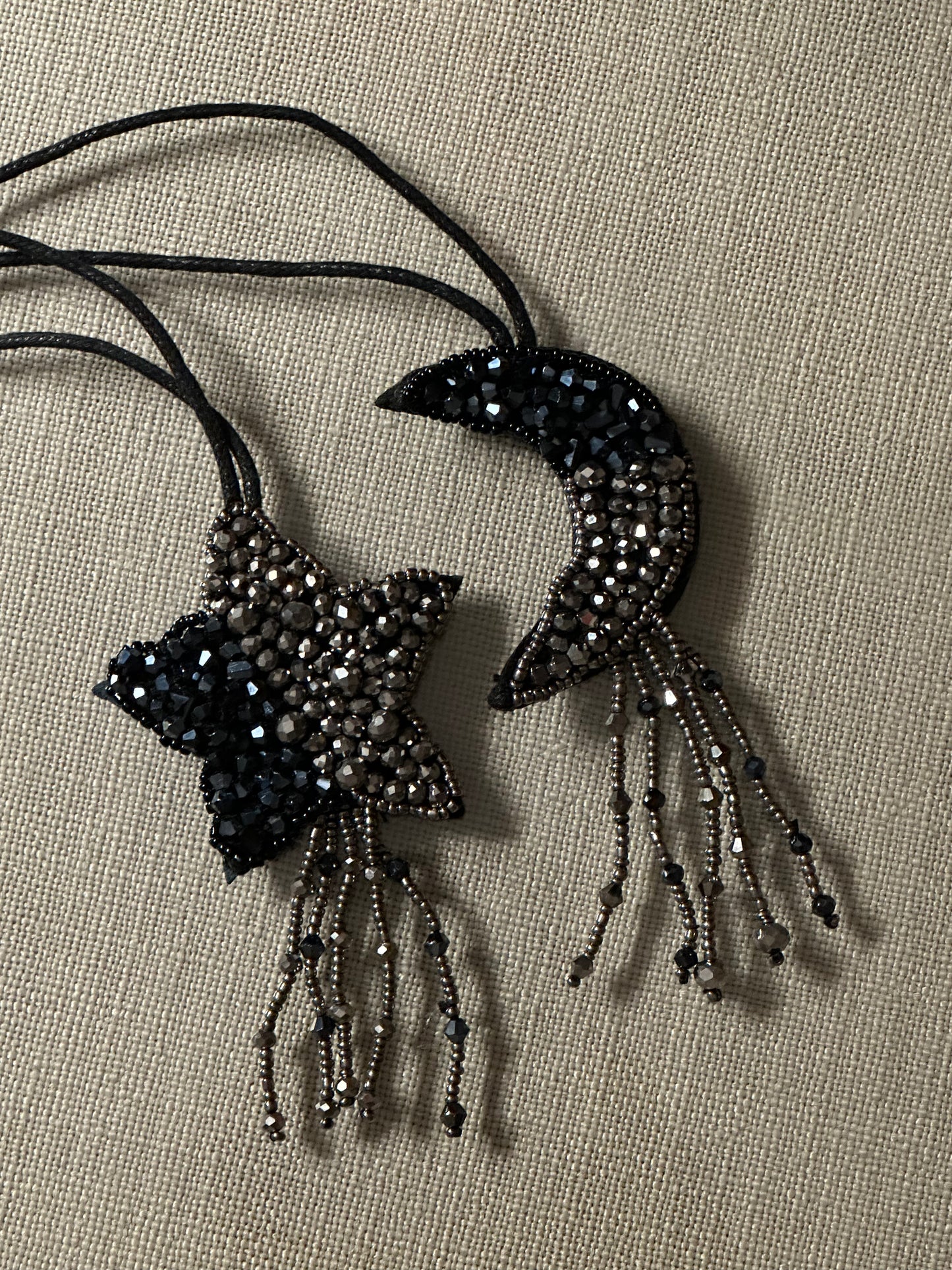 Beaded Charm Moon or Star