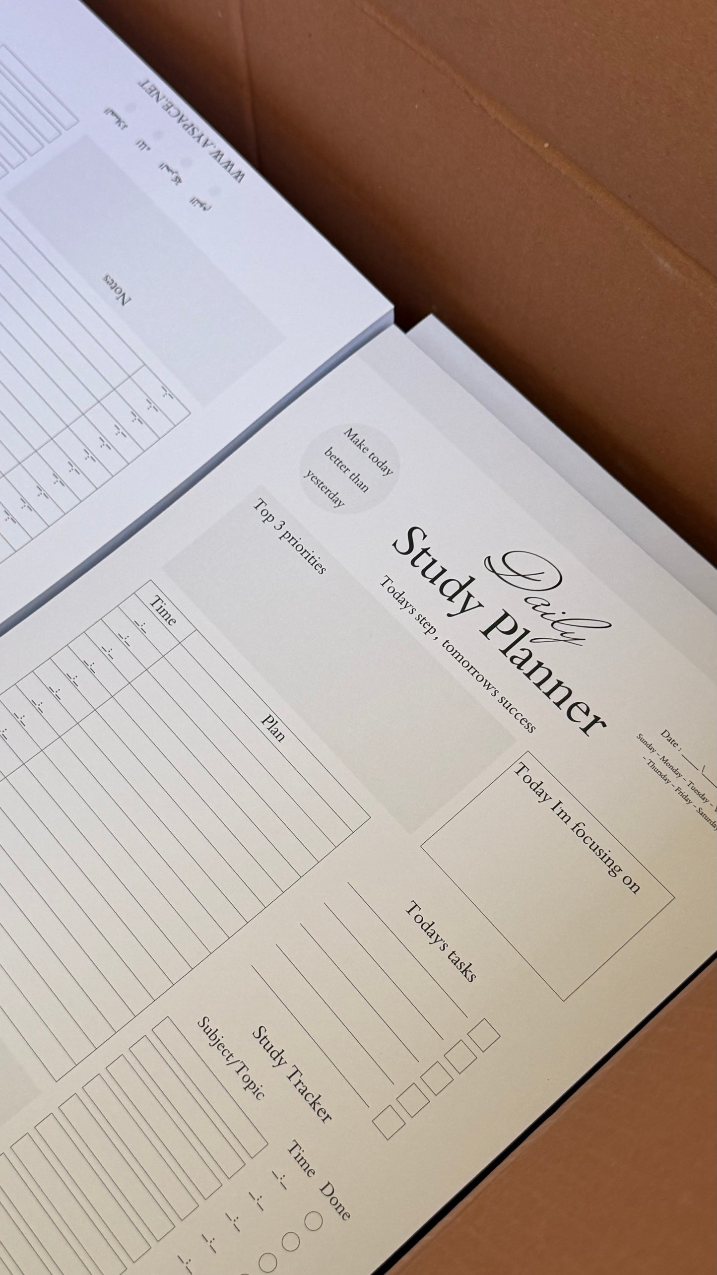 Study pad planner