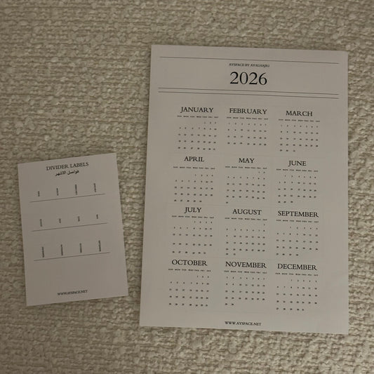 Stickers Calendar 2026