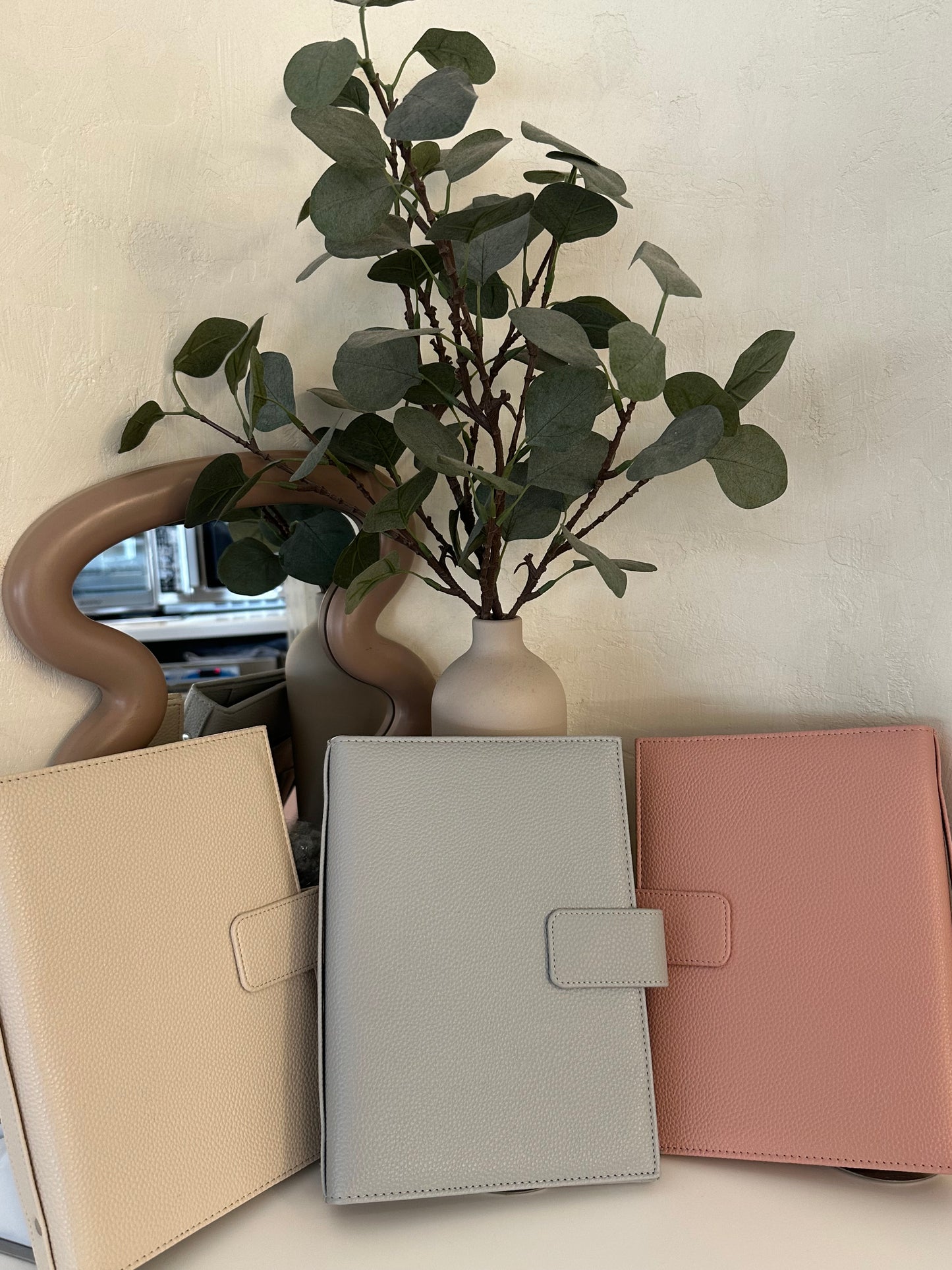 White paper with leather cover