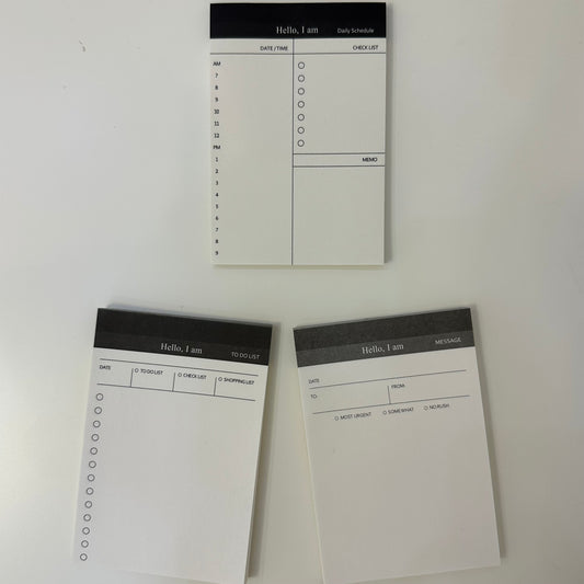 Black and white pads