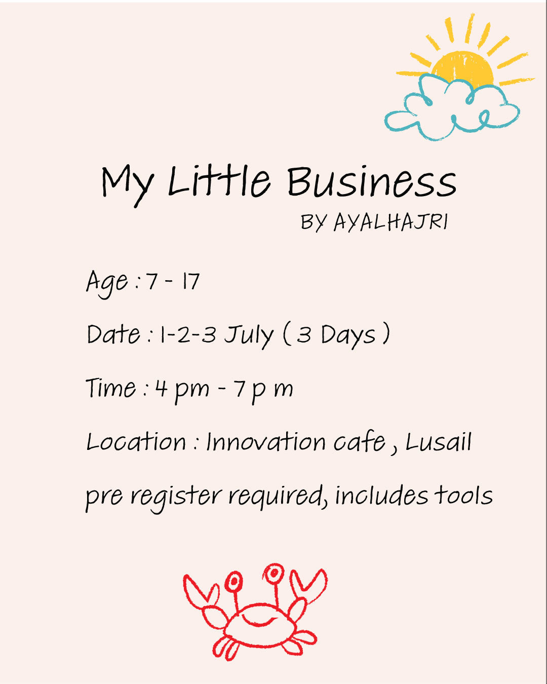 My Little Business Workshop ( 3 Days )